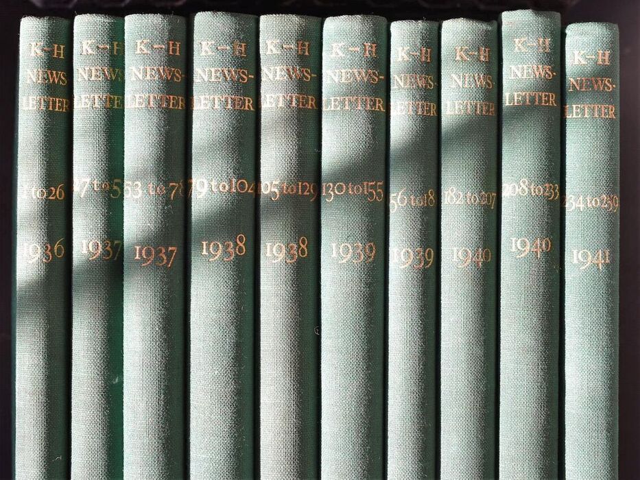 THE K-H NEWSLETTER 10 volumes 1936 - 1941 Image