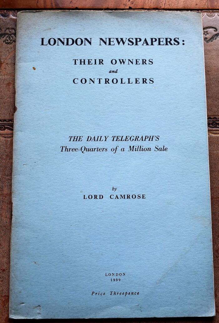 LONDON NEWSPAPERS: Their Owners and Controllers Image