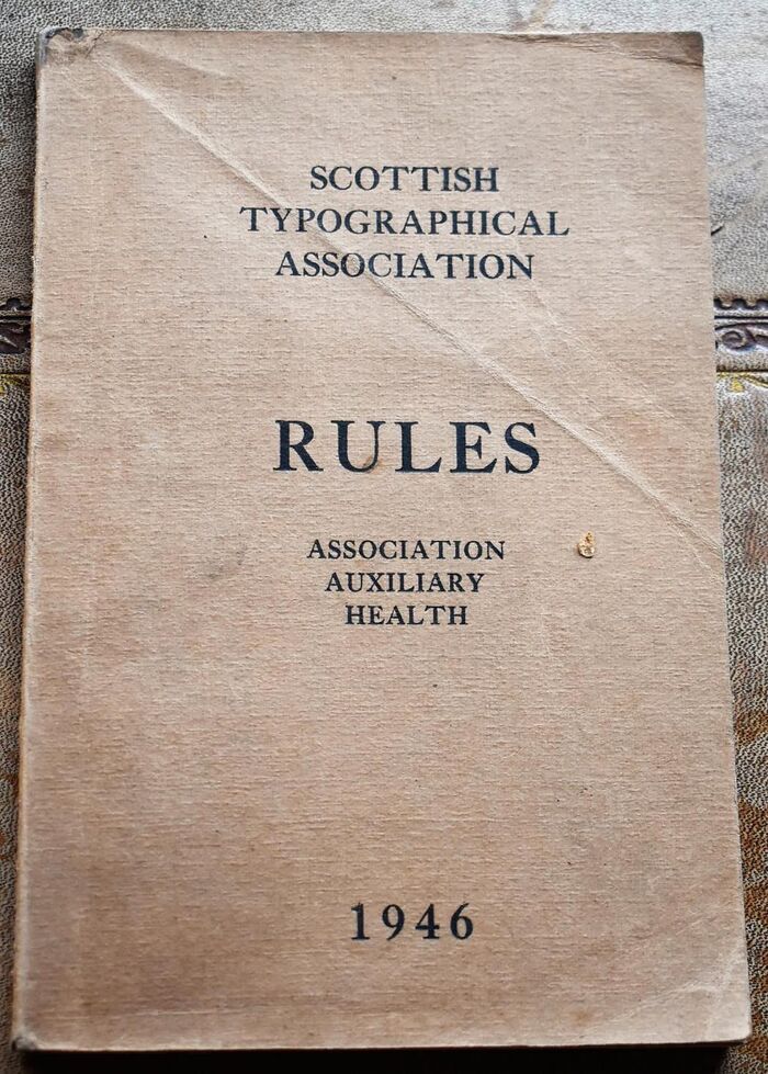 Scottish Typographical Association Rules Image