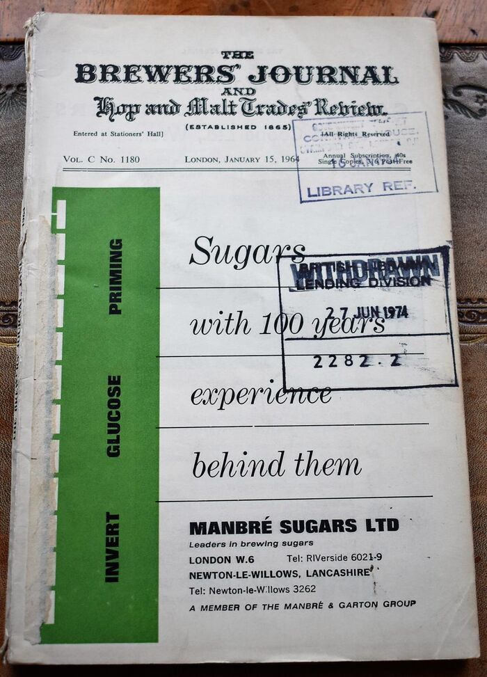 THE BREWERS' JOURNAL and HOP & MALT TRADES' REVIEWJanuary 15 1964 Vol.C No.1180 Image