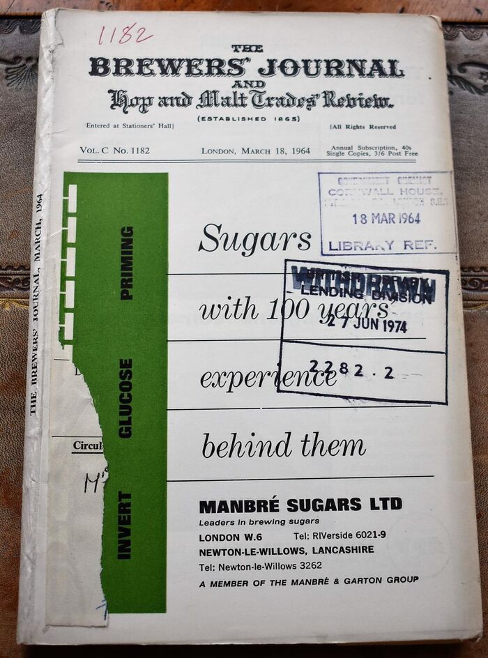 THE BREWERS' JOURNAL and HOP & MALT TRADES' REVIEW March 18 1964 Vol.C No.1182 Image