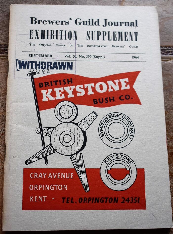 BREWERS' GUILD JOURNAL EXHIBITION SUPPLEMENT September1964 Vol.50 No.599(Supp.) Image