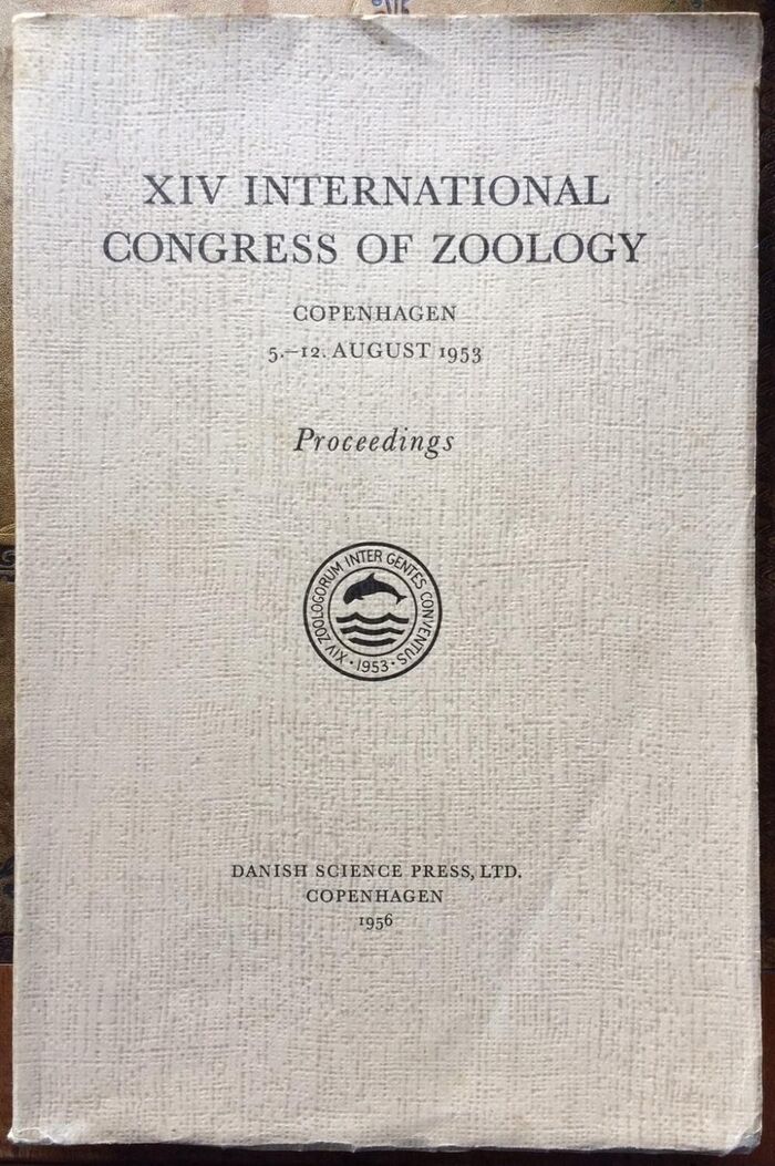 XIV International Congress of Zoology Proceedings Copenhagen 5-12 August 1953 Image