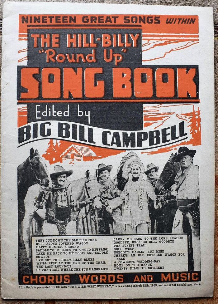 The Hill-Billy Round Up Song Book Image