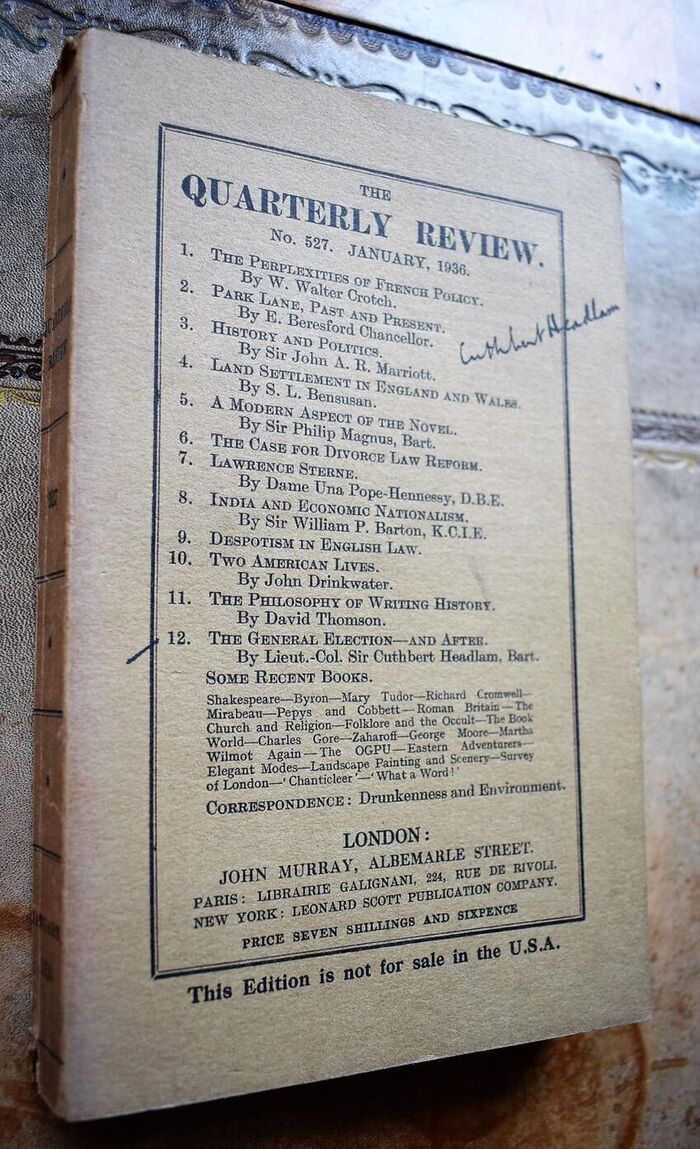 The Quarterly Review No.527 January 1936 Image