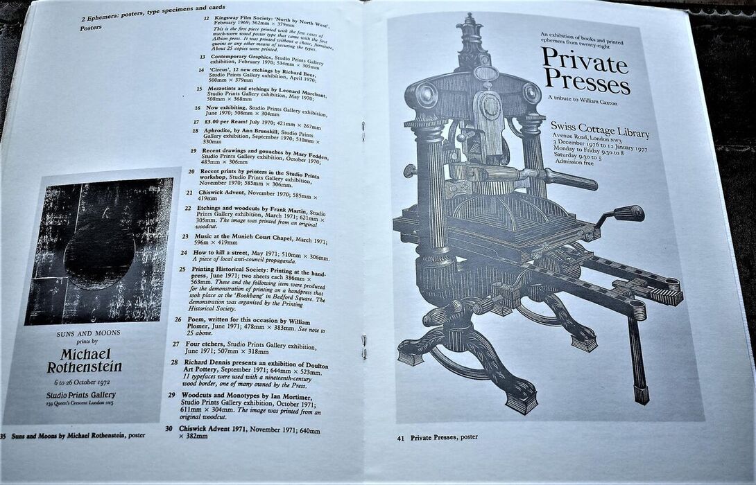 I.M. Imprimit : The Private Press Of Ian Mortimer : Work from an artist's press Image