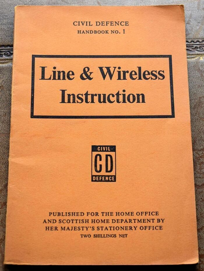 CIVIL DEFENCE HANDBOOK No.1 Line & Wireless Instruction Image