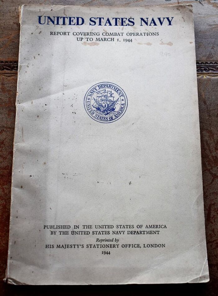 UNITED STATES NAVY Report Covering Combat Operations Up To March 1, 1944 Image