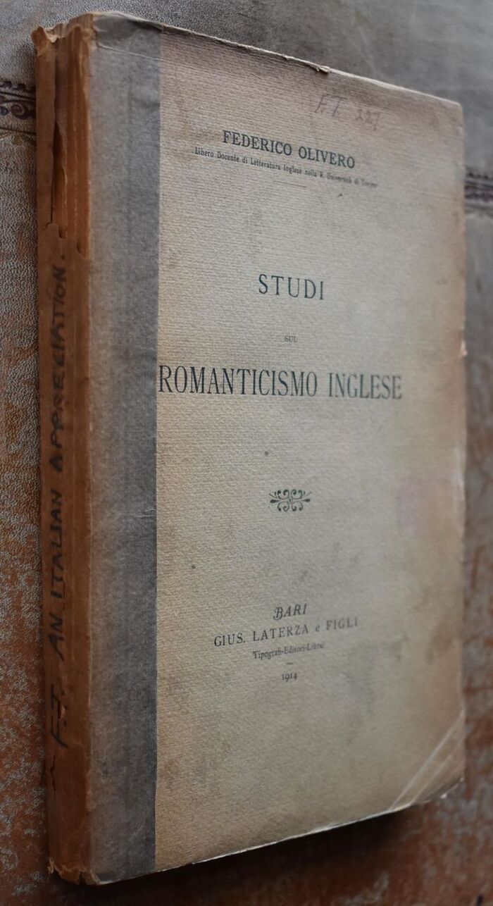 Studi Sul Romanticismo Inglese [inc. ALS] Image