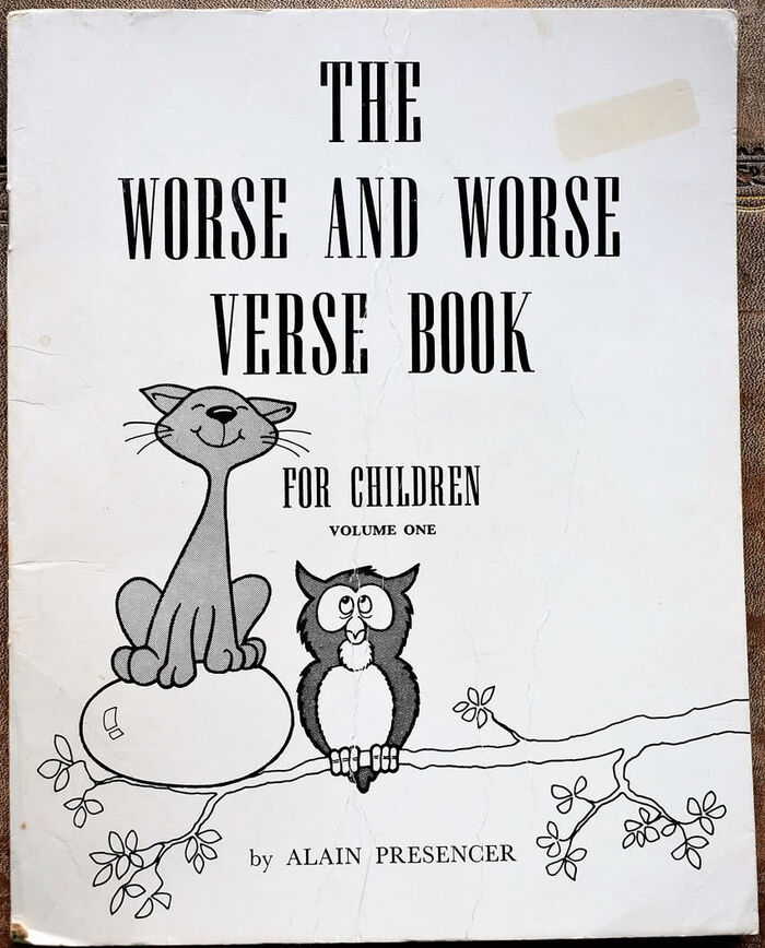 THE WORSE AND WORSE VERSE BOOK For Children Volume One [SIGNED] Image