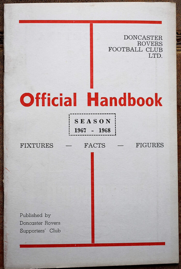 Doncaster Rovers Football Club Official Handbook 1967-1968 Image
