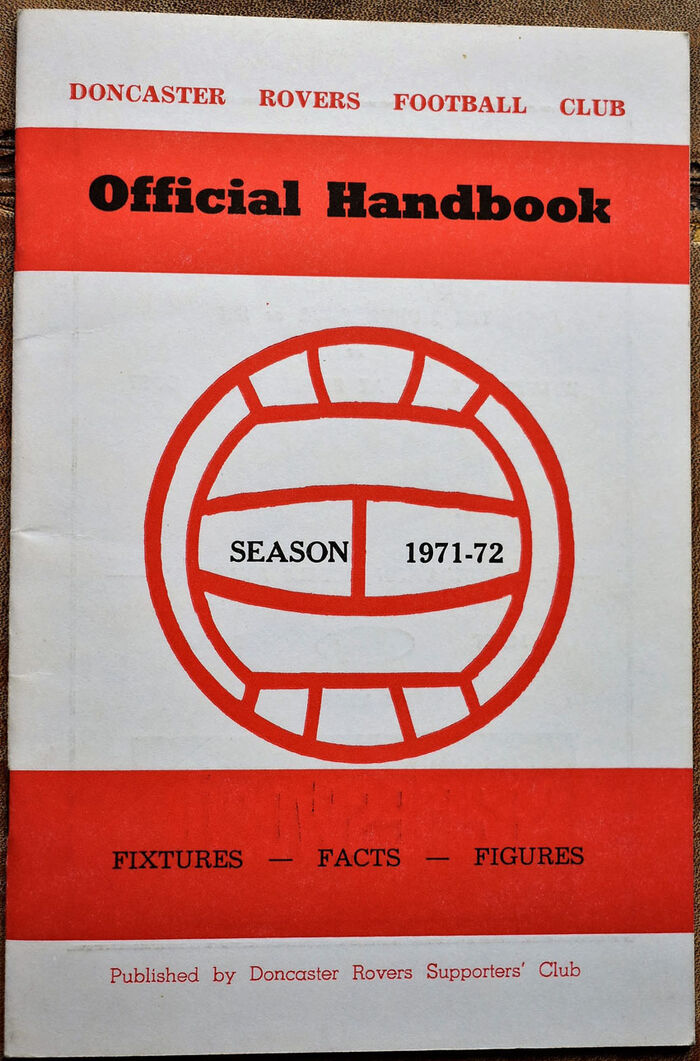 Doncaster Rovers Football Club Official Handbook 1971-72 Image