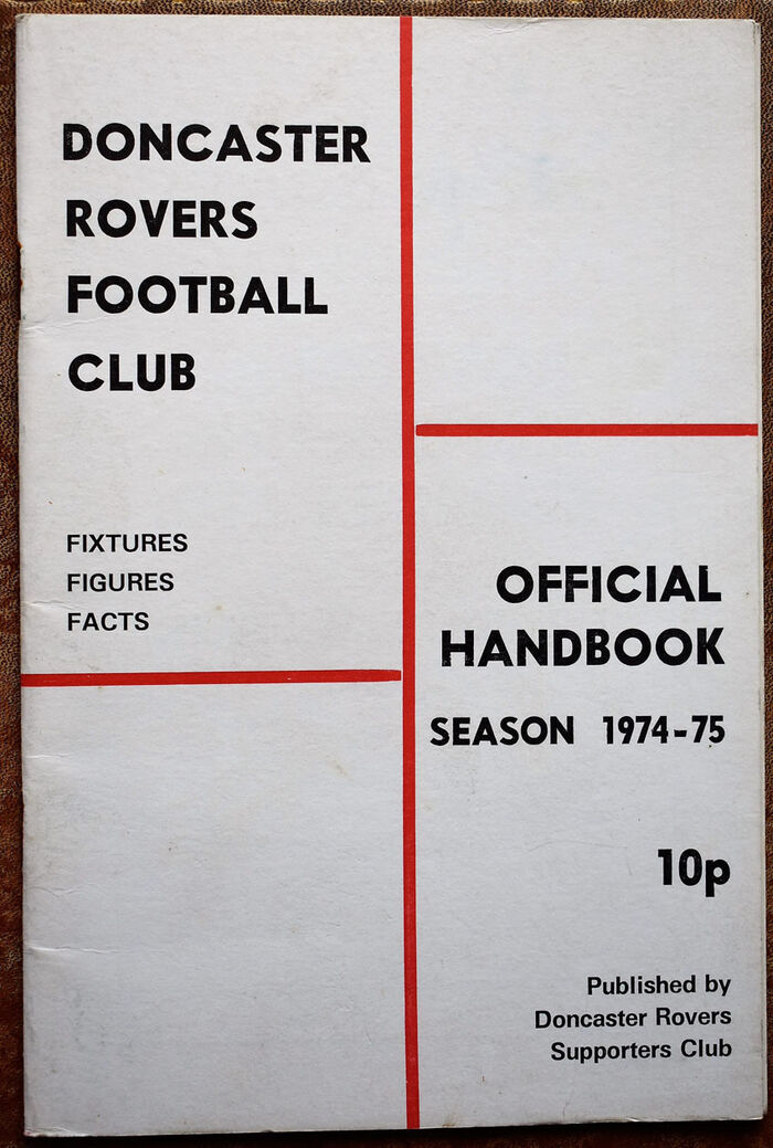 Doncaster Rovers Football Club Official Handbook 1974-75 Image