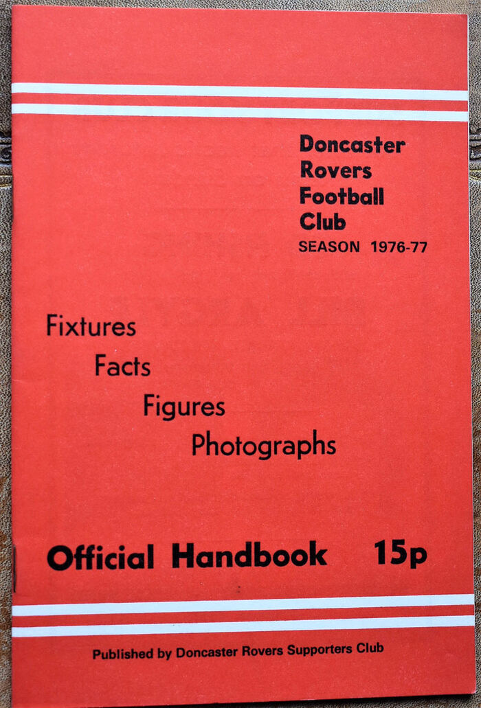 Doncaster Rovers Football Club Official Handbook 1976-77 Image
