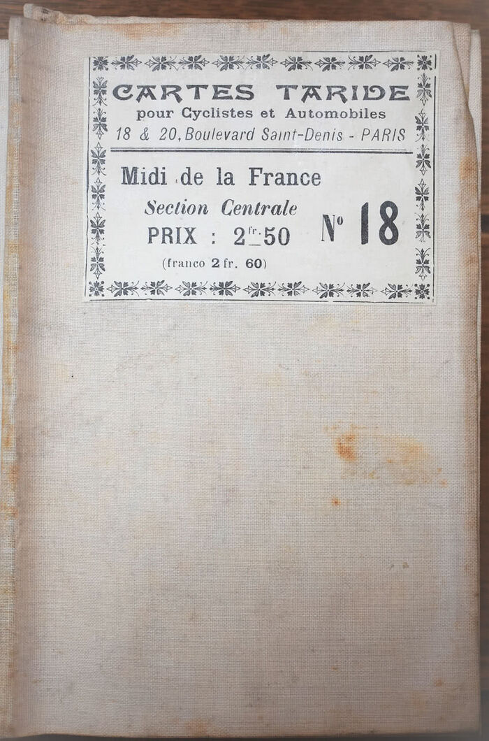 CARTE TARIDE N° 18 pour Cyclistes et Automobiles Midi de la France Image