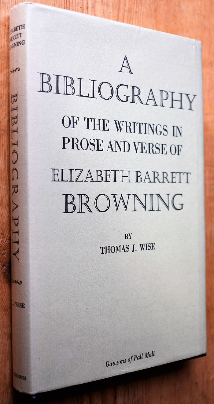A Bibliography Of The Writings In Prose And Verse Of Elizabeth Barrett Browning Image