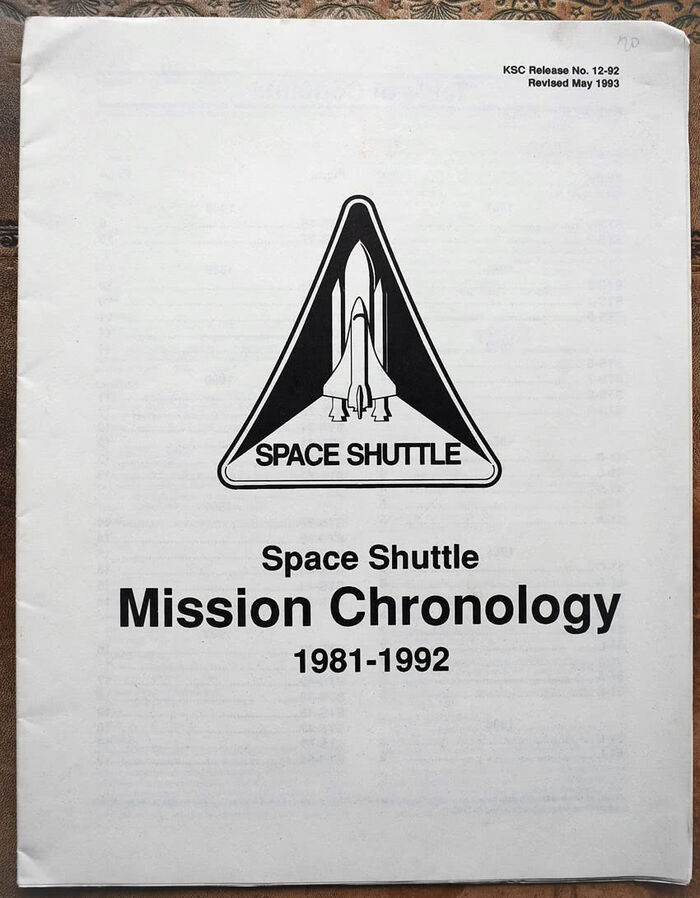Space Shuttle Mission Chronology 1981-1992 Image