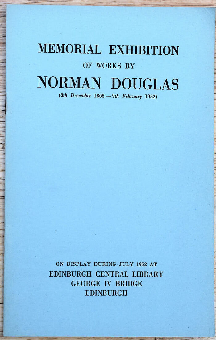Memorial Exhibition Of Works By Norman Douglas (8th December 1868 - 9th February 1952) Image