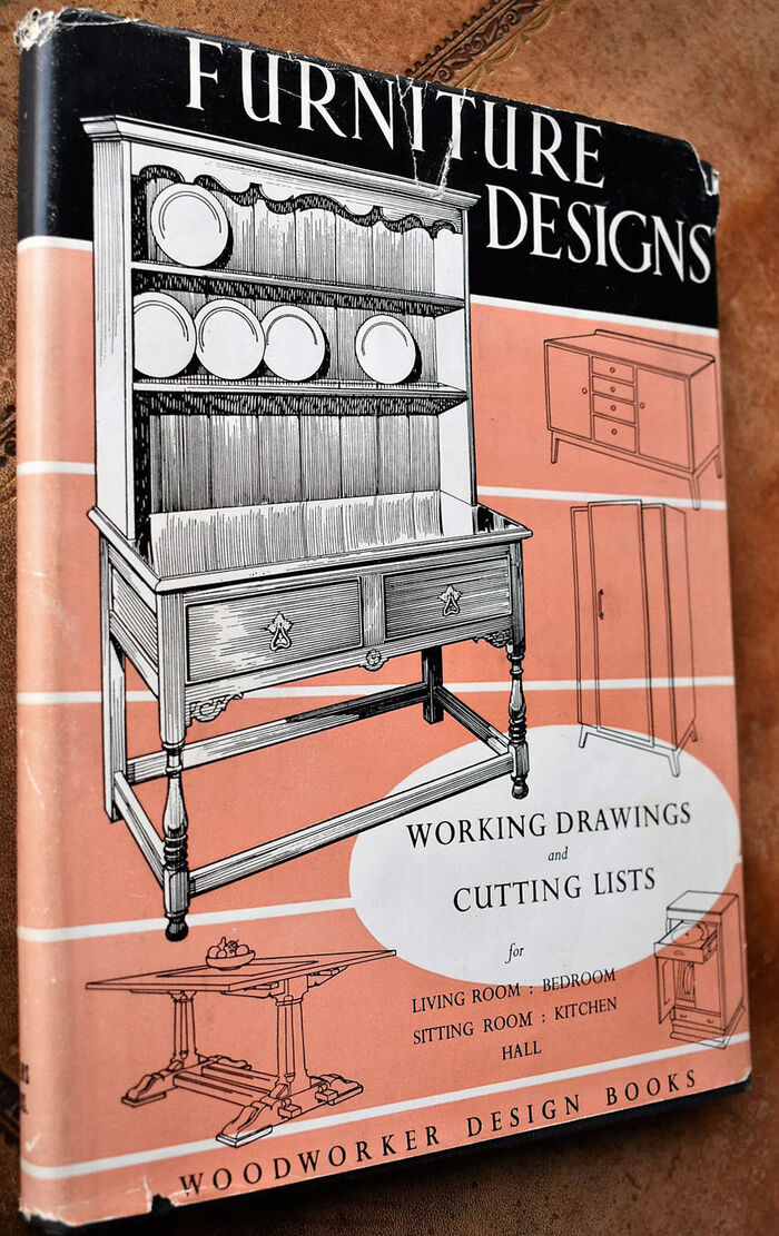 FURNITURE DESIGNS For Dining Room, Sitting Room, Bedroom, Kitchen & Hall, Including Scale Elevations, Construction Drawings, Cutting Lists Image