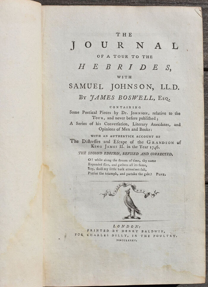 The Journal Of A Tour To The Hebrides, With Samuel Johnson, Ll.D. Image