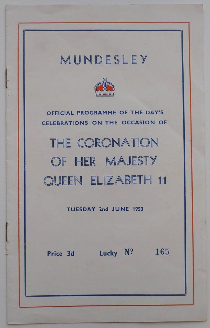 Mundesley Queen Elizabeth 2nd Coronation Programme Image