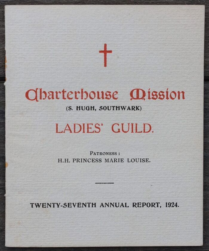 Charterhouse Mission (S.Hugh, Southwark) Ladies' Guild Twenty-Seventh Annual Report, 1924 Image