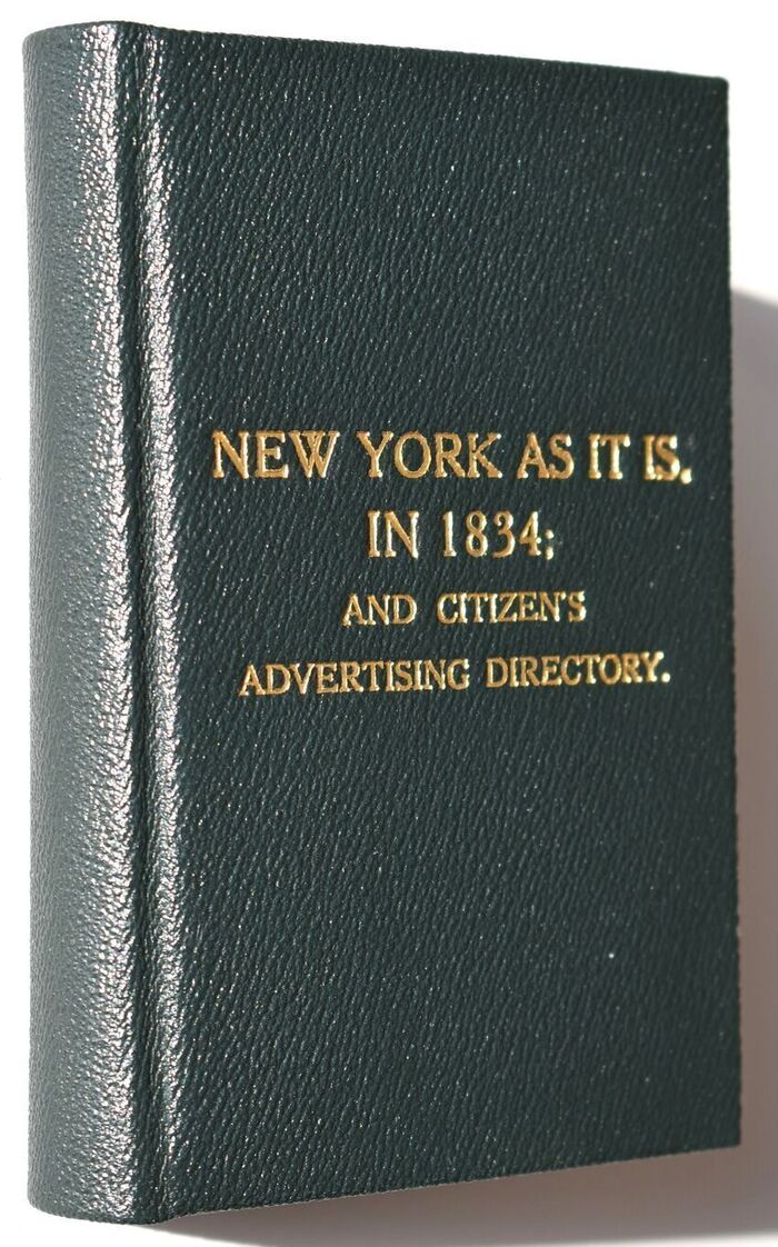 New-York As It Is, In 1834; And Citizens' Advertising Directory Image