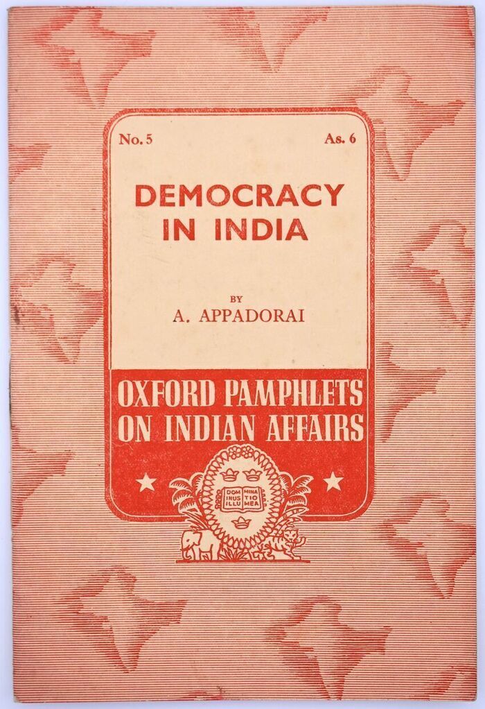 Democracy In India [Oxford Pamphlets On Indian Affairs No.5] Image
