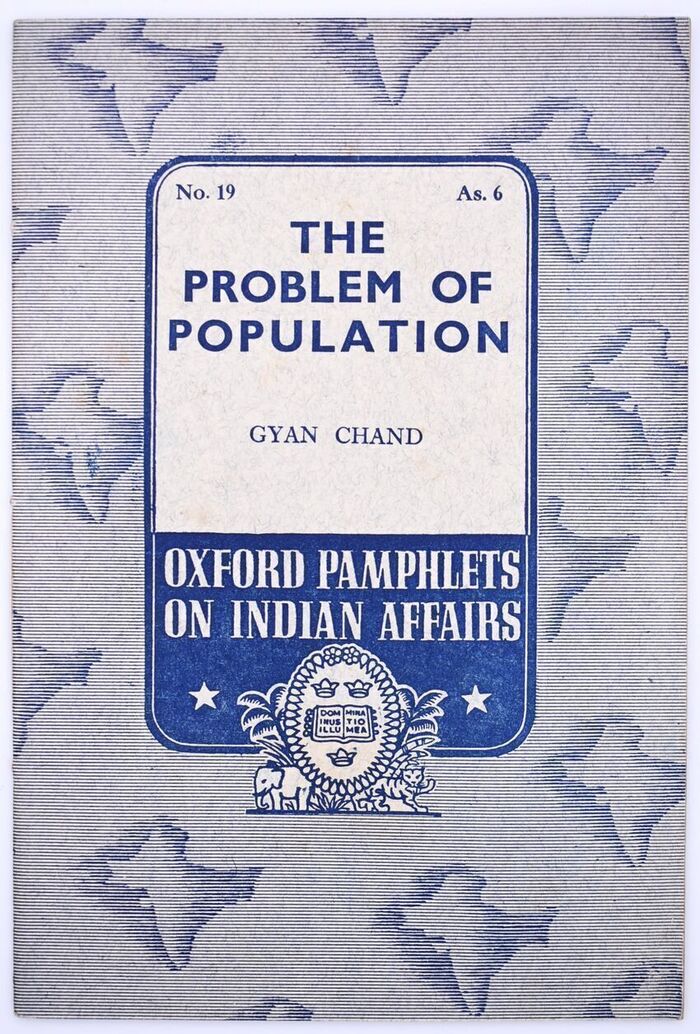 The Problem Of Population [Oxford Pamphlets On Indian Affairs No.19] Image