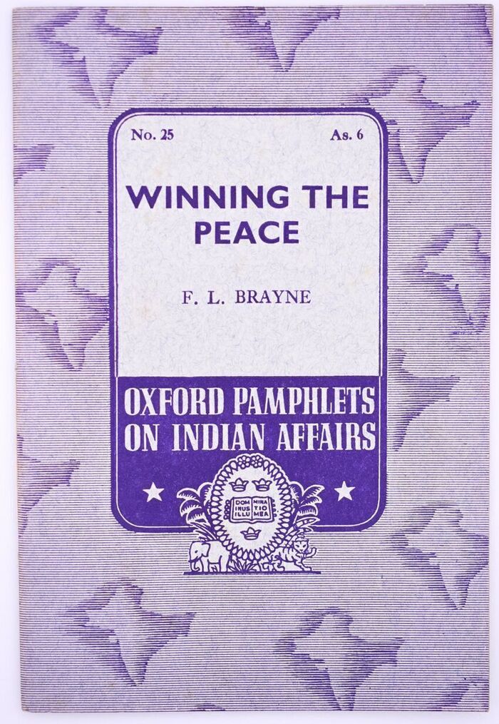 Winning The Peace [Oxford Pamphlets On Indian Affairs No.25] Image