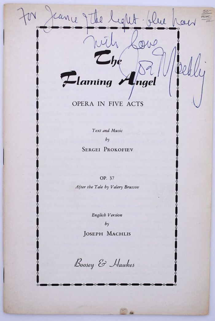 THE FLAMING ANGEL Opera In Five Acts [SIGNED] Image