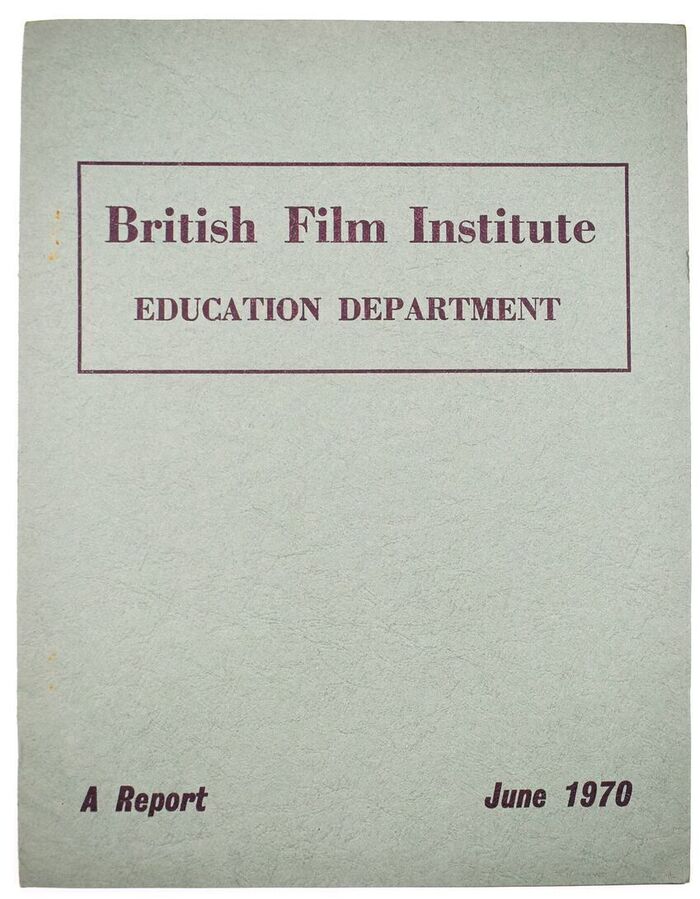British Film Institute Education Department Report 1969-1970 Image
