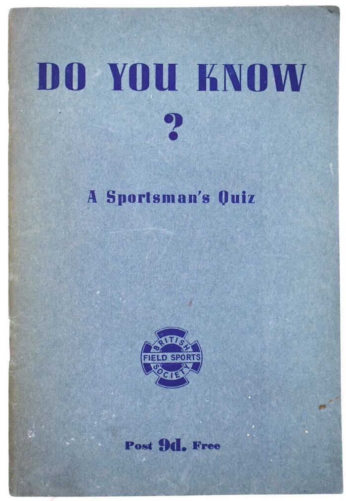 DO YOU KNOW? A Sportsman's Quiz Image