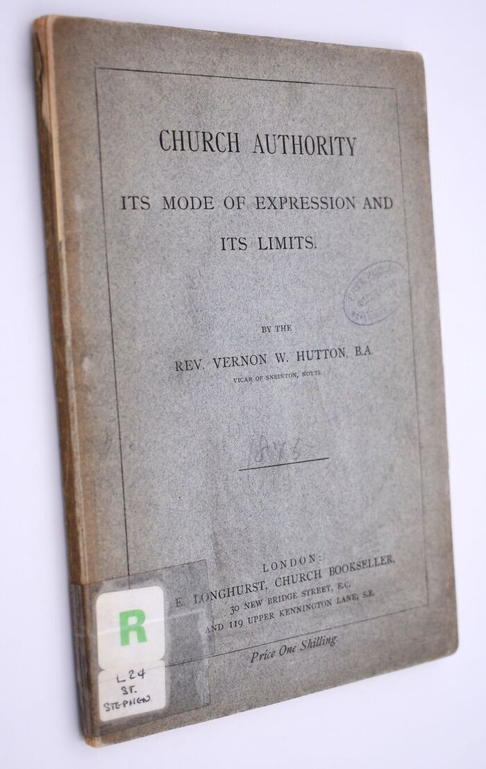 CHURCH AUTHORITY Its Mode Of Expression And Its Limits Image