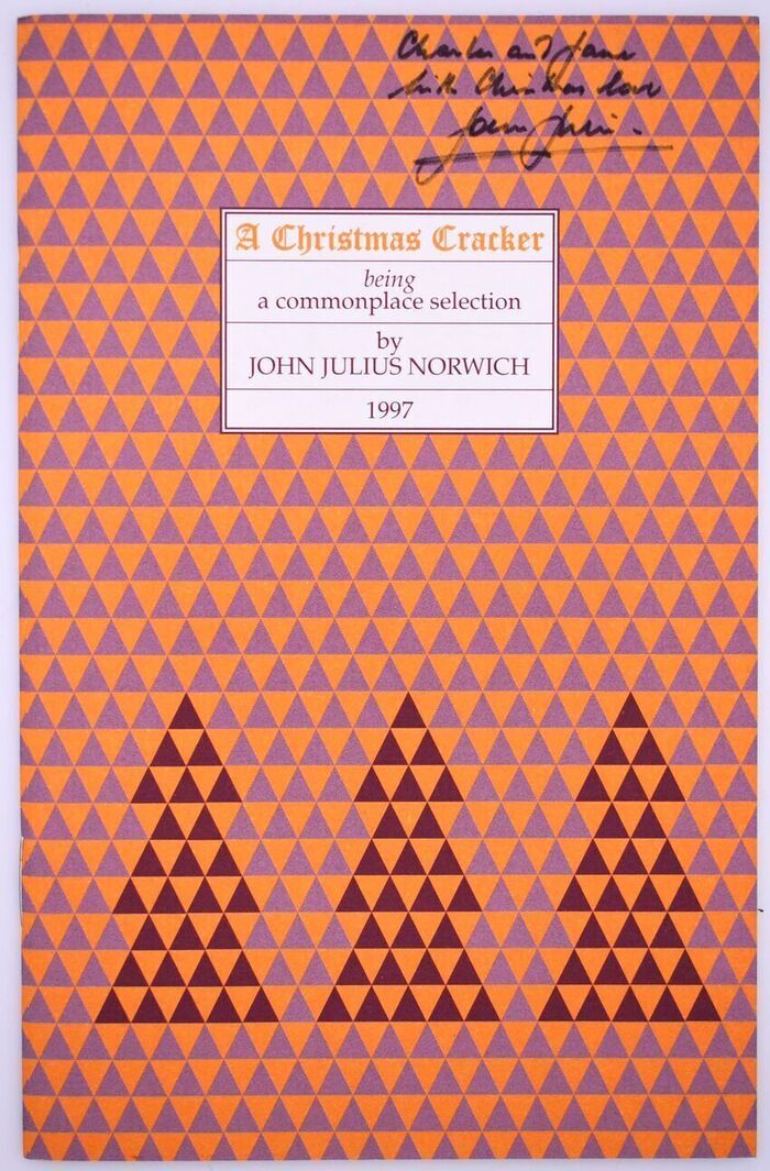 A CHRISTMAS CRACKER Being A Commonplace Selection 1997 [SIGNED] Image