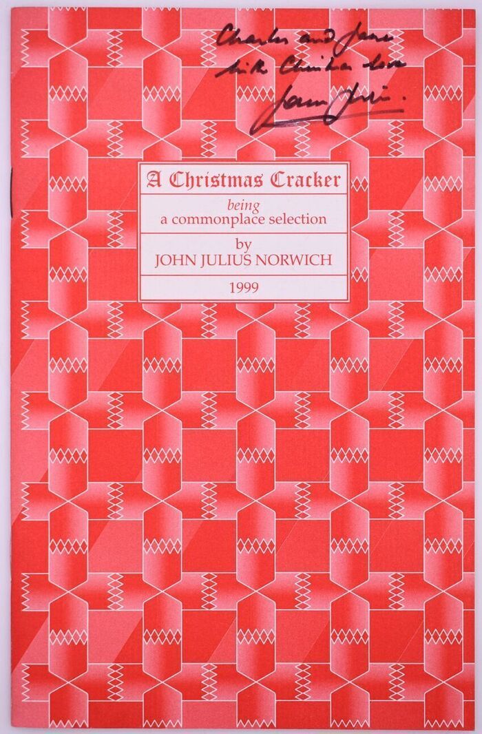 A CHRISTMAS CRACKER Being A Commonplace Selection 1999 [SIGNED] Image