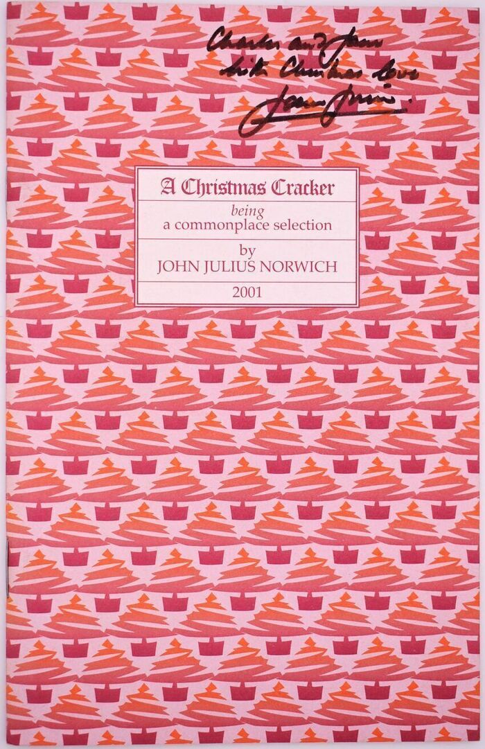 A CHRISTMAS CRACKER Being A Commonplace Selection 2001 [SIGNED] Image