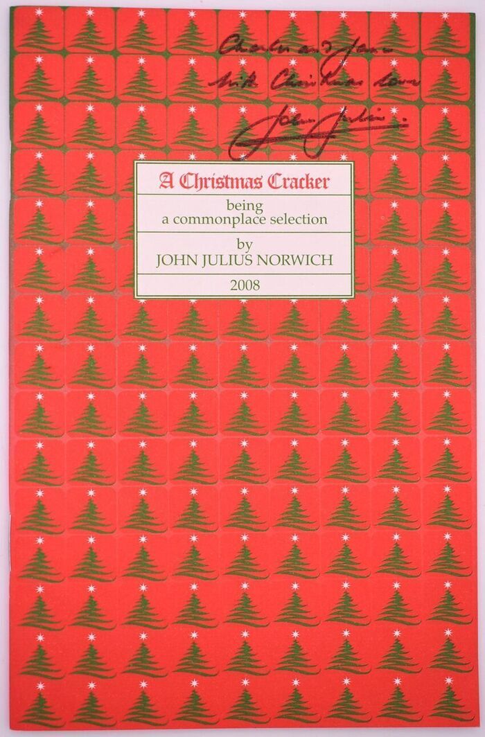 A CHRISTMAS CRACKER Being A Commonplace Selection 2008 [SIGNED] Image