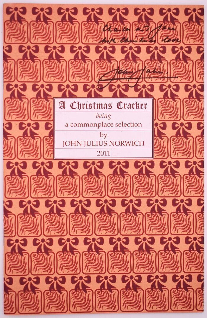A CHRISTMAS CRACKER Being A Commonplace Selection 2011 [SIGNED] Image