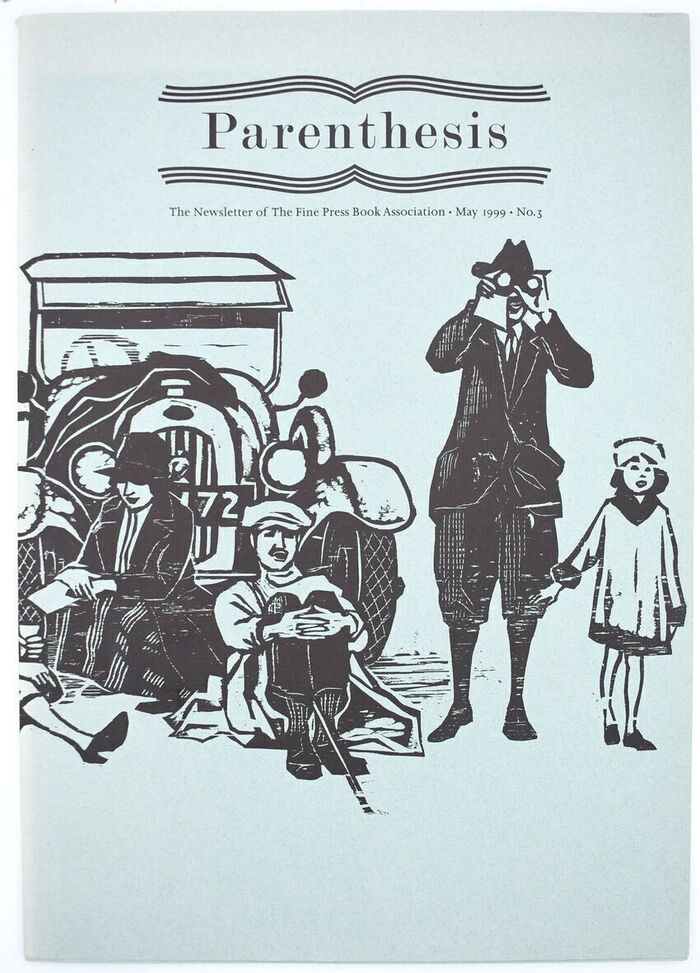 PARENTHESIS The Newsletter Of The Fine Book Press Association, No. 3, May 1999 Image