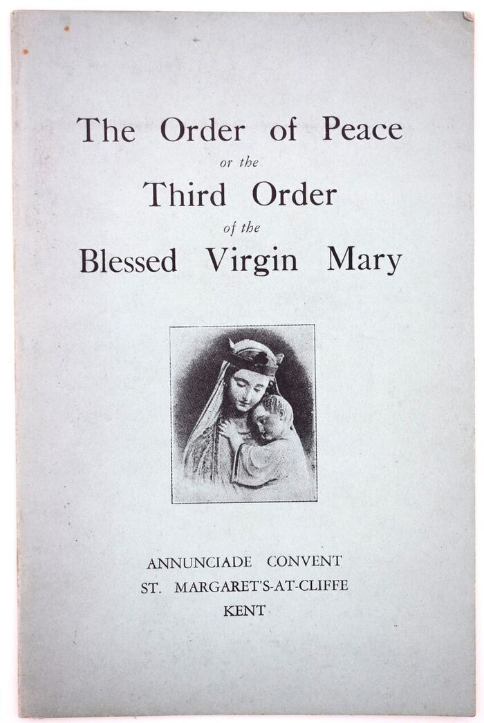THE ORDER OF PEACE Or The Third Order Of The Blessed Virgin Mary Image