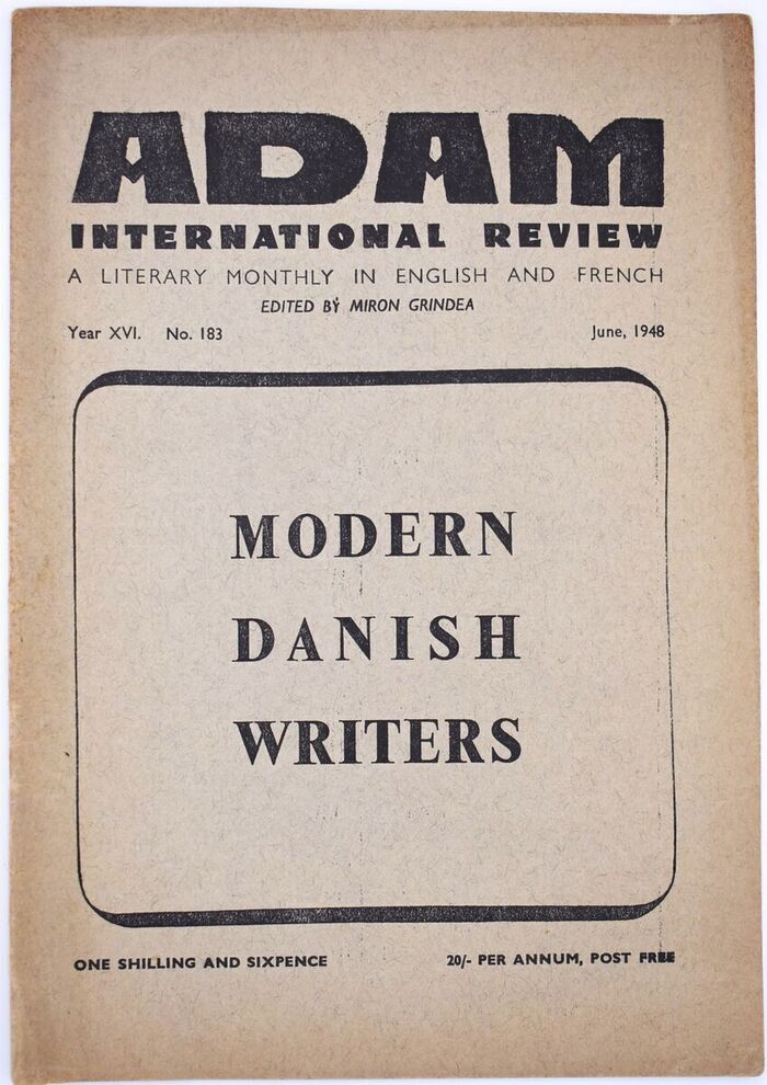 Adam International Review - Modern Danish Writers - June 1948 Image