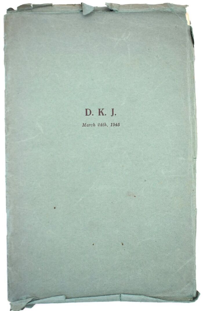 D. K. J. March 24th, 1945 Image