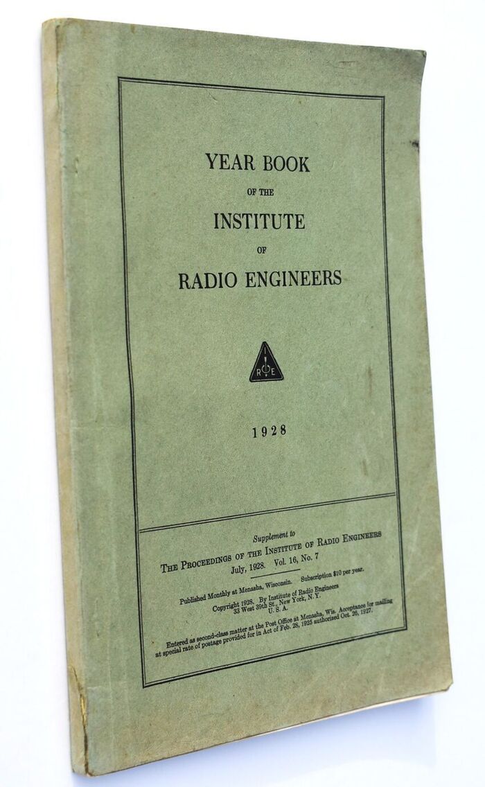 Year Book Of The Institute Of Radio Engineers 1928 Image