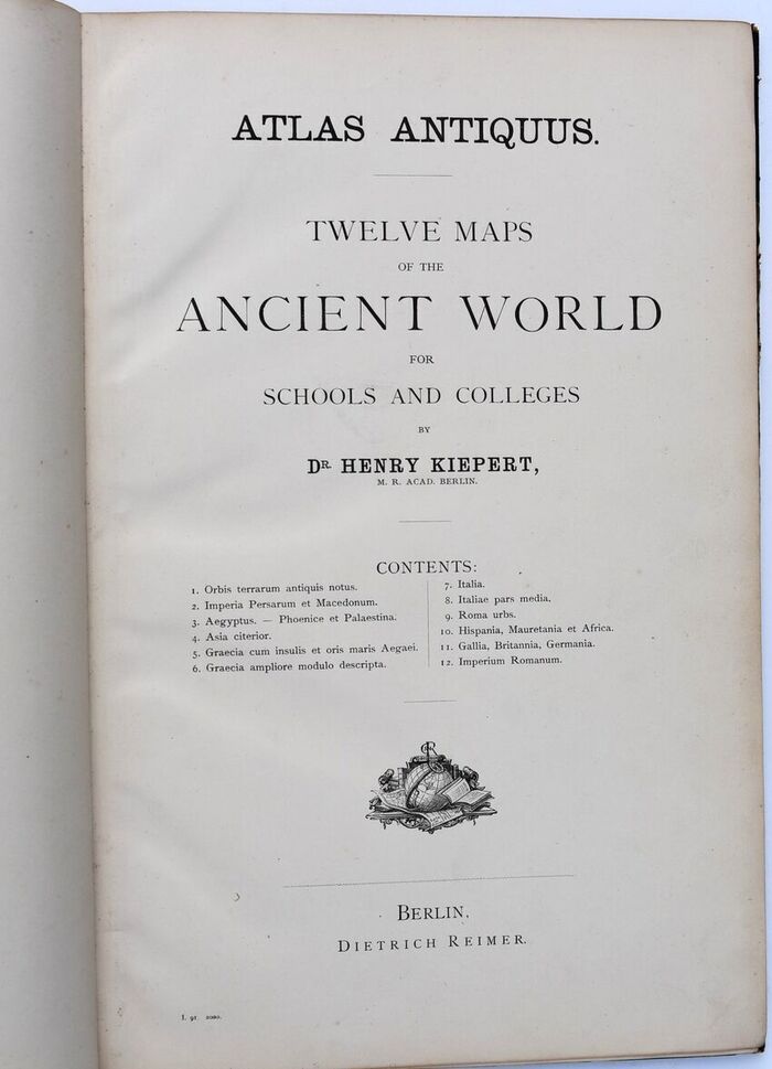 ATLAS ANTIQUUS Twelve Maps Of The Ancient World For Schools And Colleges Image