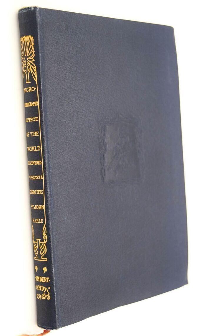 MICROCOSMOGRAPHIE Or A Piece Of The World Discovered In Essays & Characters [The Temple Classics] Image