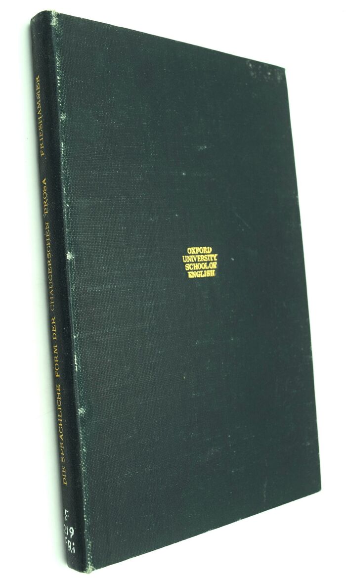 DIE SPRACHLICHE FORM DER CHAUCERSCHEN PROSA Ihr Verhältnis zur Reimtechnik des Dichters sowie zur Sprache der älteren Londoner Urkunden Image