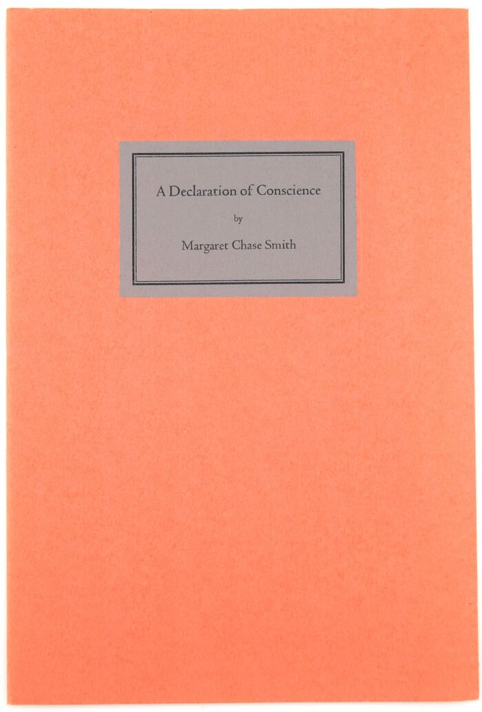A DECLARATION OF CONSCIENCE A Statement Made on the Floor of the United States Senate on June 1, 1950 Image