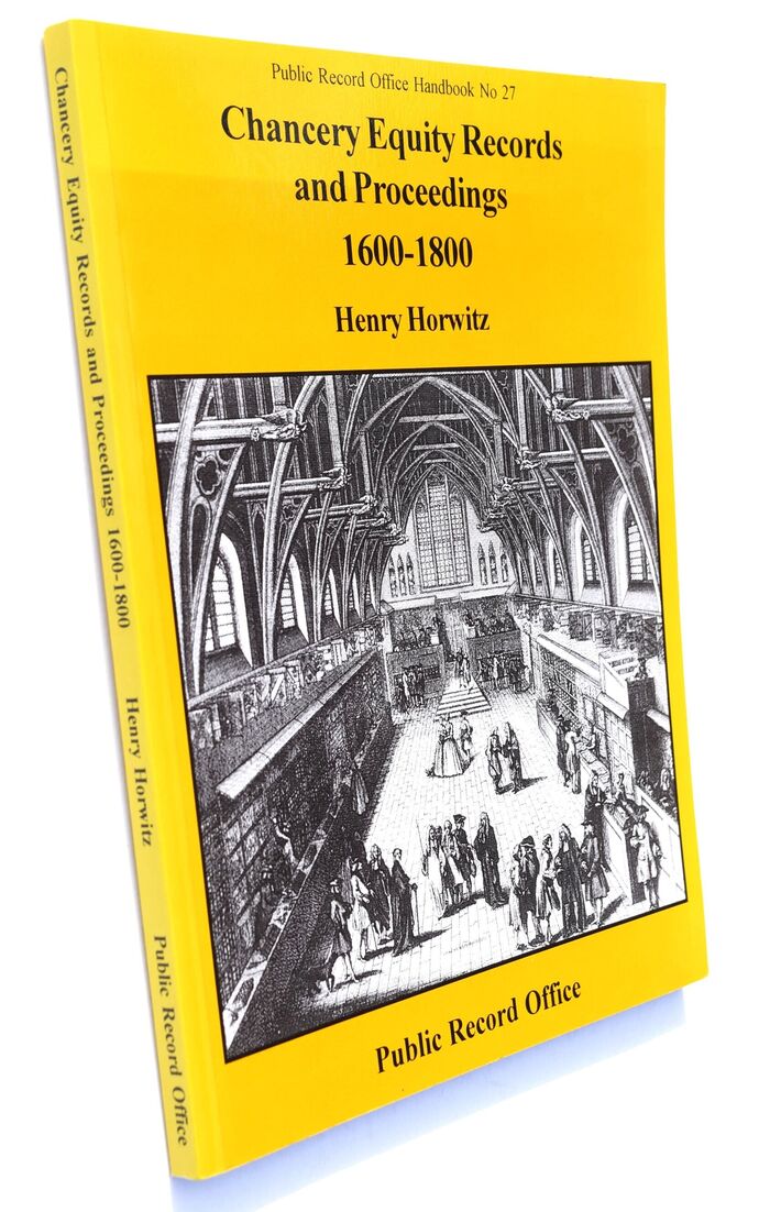 A Guide To Chancery Equity Records And Proceedings 1600-1800 Image