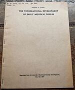 The Topographical Development Of Early Medieval Dublin